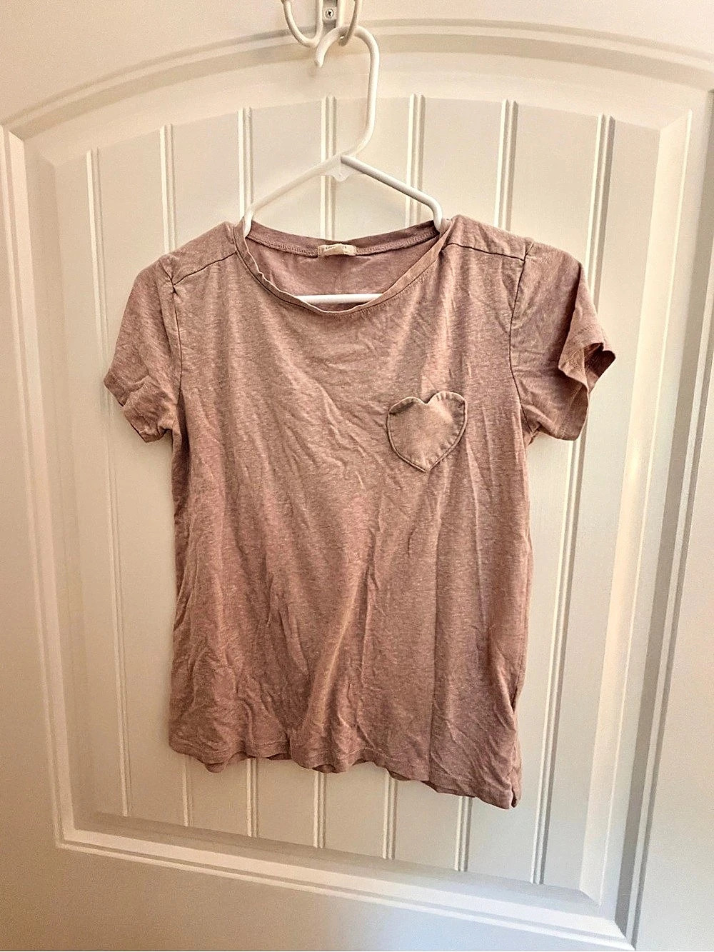 crewcuts Girls' Short-Sleeve Heart-Pocket T-Shirt in Vintage Jersey Pink Large